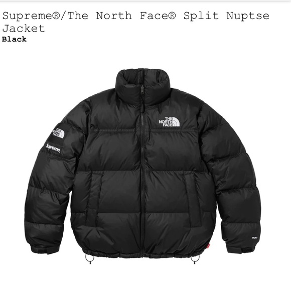 Supreme The North Face Split Nuptse Jacket In Black Sz. Small. ORDER IN HAND - Picture 1 of 1